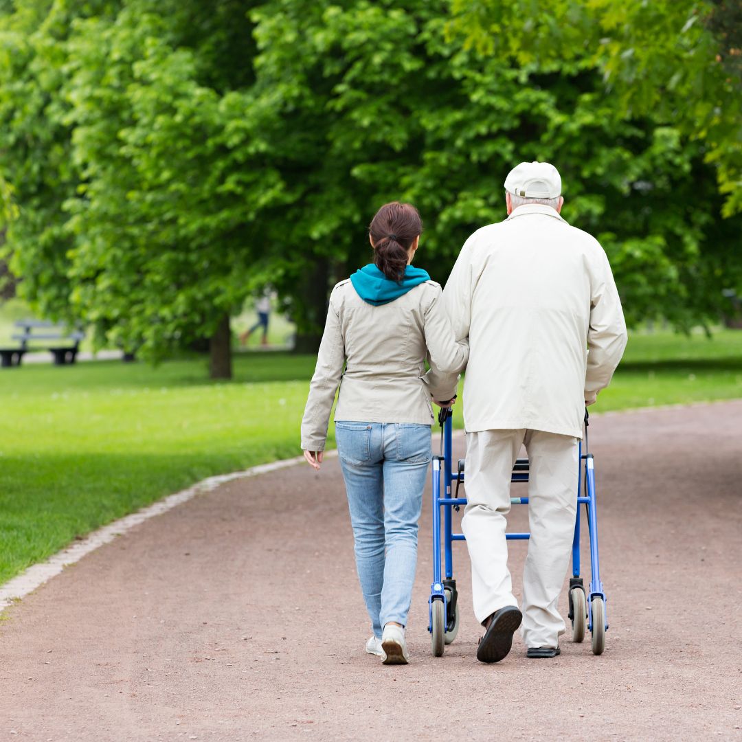 couple walking in the park