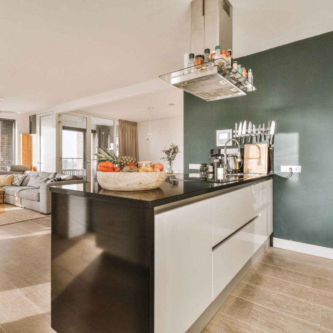Staged home kitchen.
